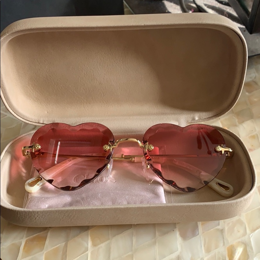 Chloe heart shaped frame sunglasses